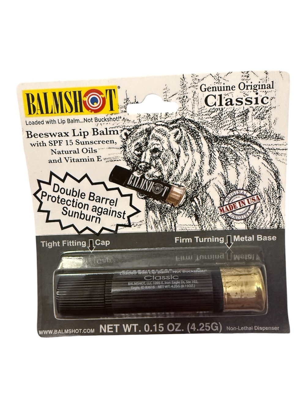 Classic Beeswax Lip Balm - Black & Gold